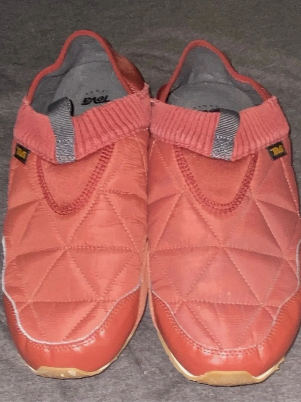 Teva Quilted Slip-On Shoes in Rust Orange